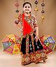 Banjara India Navratri Theme Half Sleeves Kutchi Embroidered Chaniya Choli With Dupatta Set - Black