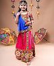 Banjara India Navratri Theme Half Sleeves Kutchi Embroidered Chaniya Choli With Dupatta Set - Pink