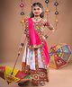 Banjara India Navratri Theme Half Sleeves Kutchi Embroidered Chaniya Choli With Dupatta Set - White