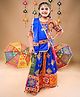 Banjara India Navratri Theme Half Sleeves Kutchi Embroidered Chaniya Choli With Dupatta Set - Blue