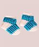 Knits & Knots Knit Colour Blocked Socks - White & Blue