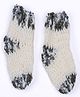 Knits & Knots Hand Knitted Self Designed Socks - Grey & White
