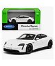 Welly PORSCHE TAYCAN TURBO S Collectible Realistic Diecast Car Scale Model 1:64 - Cream White