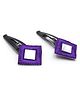 Pihoo Navratri Theme Mirror Work Embellished Hair Clips - Lavender
