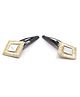 Pihoo Navratri Theme Mirror Work Embellished Hair Clips - Beige