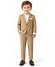 Spool Junior Cotton Woven Full Sleeve Solid Shirt & Pant With Blazer Set - Khaki