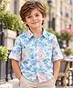 CrayonFlakes Woven Full Sleeves Printed Shirt with Floral Print in Offwhite
