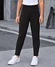Tiara Cotton Spandex Knit Solid Leggings - Black