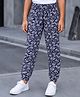 Tiara Cotton Spandex Knit Floral Printed Joggers - Purple