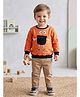 Bumzee Cotton Knit Full Sleeves Sweatshirt with Character Print in Orange