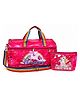 DPARANI Girls & Boys Pink Unicorn PVC Transparent neon Duffle Tote Bag with Matching Pouch, 15-16L, for Picnic Swimming and Everyday use