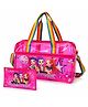 DPARANI Pink Kids PVC Transparent Duffel Handbag with Matching Pouch for Travel Picnic Swimming dayout
