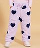 Mi Arcus Knit Heart Designed Winter Joggers - Purple