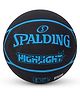SPALDING HIGHLIGHT Professional Match Ball-Rubber Moulded Butyl Bladder Indoor/Outdoor Basketball - Size: 7 (Standard, Pack of 1, Black, Green, Orange)