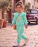 Mars Infiniti Cotton Woven Full Sleeves Fruits Printed Sweatshirt & Sweatpants Set - Light Green