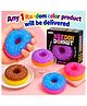 Azhari Donut Shaped Squishy Fidget Toy Colorful Soft Sensory Stress Relief Squeeze Novelty Dessert Toy Pack of 1 for Kids Adults multicolor