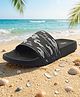 TRV Abstract Designed Flip Flops - Black