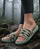TRV Abstract Designed Flip Flops - Light Green