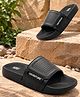 TRV Adventure Text Designed Flip Flops - Black