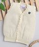 Little Angels Knit Sleeveless Floral Embroidered Top - Cream