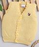 Little Angels Knit Sleeveless Floral Embroidered Top - Yellow