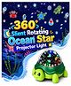 NEGOCIO 360° Rotating Ocean Star Night Light Projector with 10 Lighting Modes & 2 Film Discs - Color May Vary