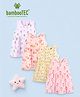 Kidbea Bamboo Woven Pack Of 4 Sleeveless Floral & Animals Printed Dresses - Pink Beige Lavender