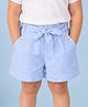 Kidbea Cotton Woven Striped Shorts - Blue
