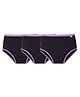 SuperBottoms Cotton Knit Pack Of 3 Solid Period Panties - Black