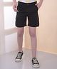 CRIMSOUNE CLUB Cotton Woven Solid Cargo Shorts - Black