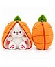 ELITE CREATIONS 18 cm Reversible Carrot Bunny Soft Toy for Kids and Gifting - Orange