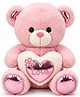 ELITE CREATIONS 25 cm Cuddly Teddy Bear with Love Heart for Kids and Gifting - Pink