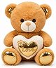 ELITE CREATIONS 25 cm Cuddly Teddy Bear with Love Heart for Kids and Gifting - Brown