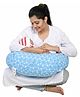 Lulamom Flowers Portable Comfortable Nursing Pillow - Blue