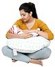 Lulamom Allergen Protected Nursing Pillow & Cover Star Print - Green
