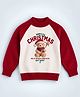 Little Surprise Box Blended Knit Christmas Theme Full Raglan Sleeves Bear Designed Sweater - Red