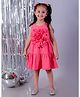 Lil' Drama Knit Sleeveless Floral Applique Detailed Dress - Pink