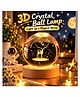 Bubble Trouble 3D Deer Crystal Ball Lamp with Wooden Base, Warm White LED Light, Decorative Table Lamp for Home, Bedroom & Gift