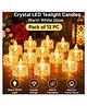 Bubble Trouble Crystal Gear LED Tealight Candles Warm White Flameless Battery Operated Decorative Light for Home, Party & Festive Decoration, Pack of 12 PC