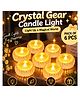 Bubble Trouble Crystal Gear Candle Light Warm White Battery Operated Flameless Decorative Light for Home, Party & Special Occasions, Pack of 6 PCS