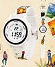 Spiky Beach Theme Designed Digital Watch - White