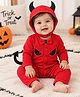 Tipy Tipy Tap Halloween Theme Full Sleeves Devil Costume Set With Cap - Red
