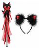 Tipy Tipy Tap Halloween Theme Cat Designed Costume Accessory Set - Black & Red