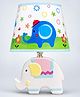 Little Surprise Box Ceramic Elephant Side Bed Table Lamp Kids Room Decor-Blue