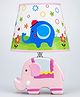 Little Surprise Box Ceramic Elephant Side Bed Table Lamp Kids Room Decor-Pink