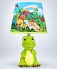 Little Surprise Box Ceramic Dino Side Bed Table Lamp Kids Room Decor-Green