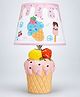 Little Surprise Box Ceramic Ice Cream Side Bed Table Lamp Kids Room Decor-Pink