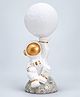 Little Surprise Box Astronaut Holding Moon Side Bed Table Lamp Kids Room Decor-Gold