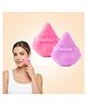 Majestique Pizza Puff Triangle Beauty Sponge, Soft Velvet Makeup Puff - Pack of 2