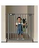 Cherilo Baby Safety Gate for Door & Stairs 75-95 cm, Auto Close, 1 Year Manufacturer Warranty, Adjustable, No Drill Installation, Pressure Mounted Safety Gate for Kids Home, Metal Child Gate - Grey
